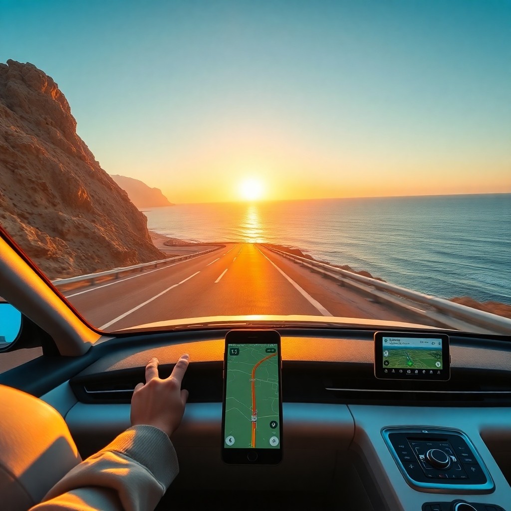 Scenic road trip illustrating practical advice for location voiture Maroc along the coast.
