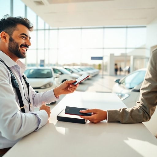 Formalités de location de voiture au comptoir d'une agence au Maroc
